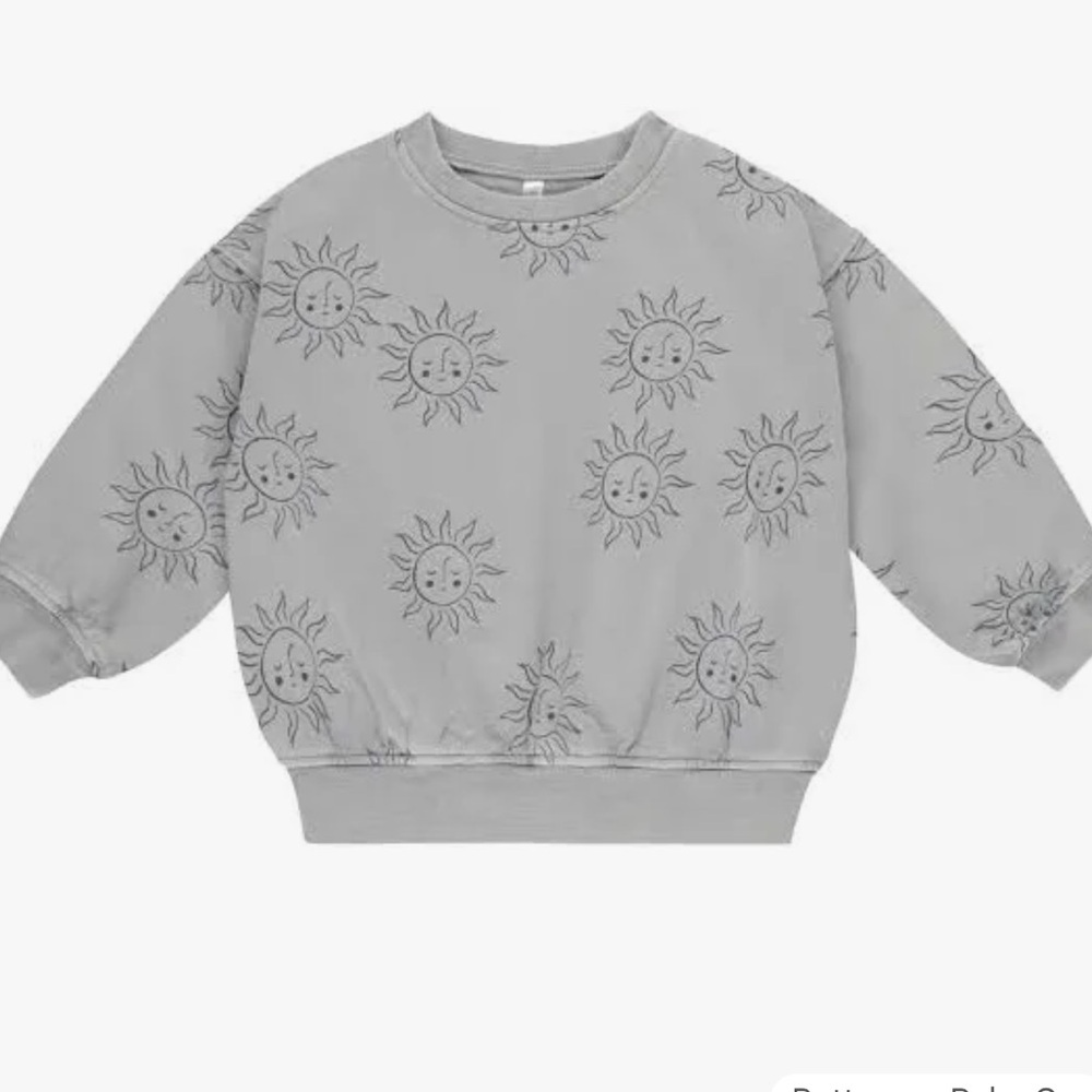 Rylee + Cru Gray Kids' Sun Print Relaxed Sweatshirt